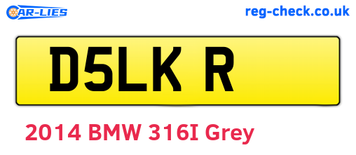 D5LKR are the vehicle registration plates.