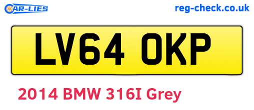 LV64OKP are the vehicle registration plates.