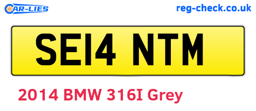 SE14NTM are the vehicle registration plates.