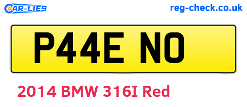 P44ENO are the vehicle registration plates.