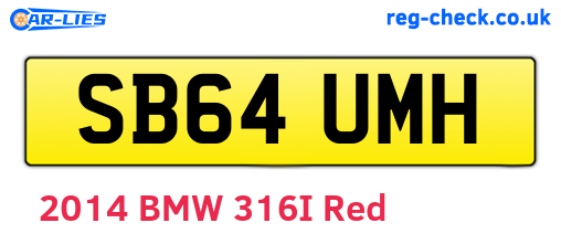 SB64UMH are the vehicle registration plates.