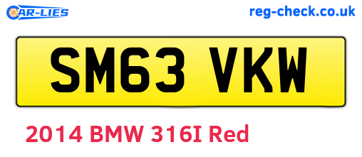 SM63VKW are the vehicle registration plates.