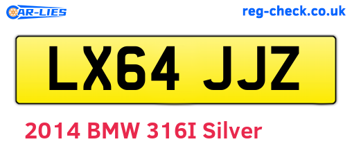 LX64JJZ are the vehicle registration plates.