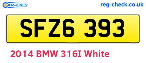 SFZ6393 are the vehicle registration plates.