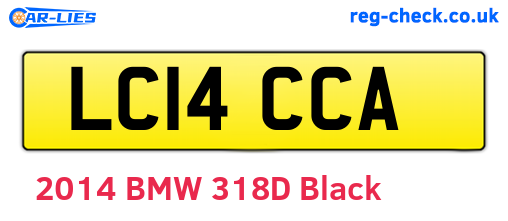 LC14CCA are the vehicle registration plates.