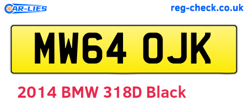 MW64OJK are the vehicle registration plates.
