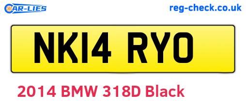 NK14RYO are the vehicle registration plates.