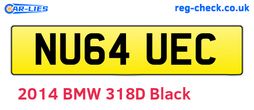 NU64UEC are the vehicle registration plates.