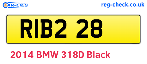 RIB228 are the vehicle registration plates.