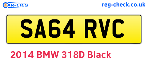 SA64RVC are the vehicle registration plates.