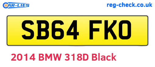 SB64FKO are the vehicle registration plates.