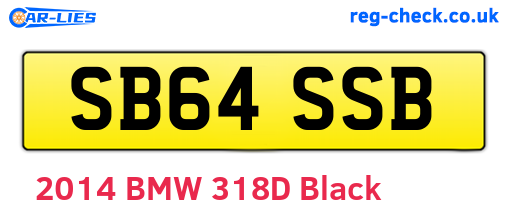 SB64SSB are the vehicle registration plates.