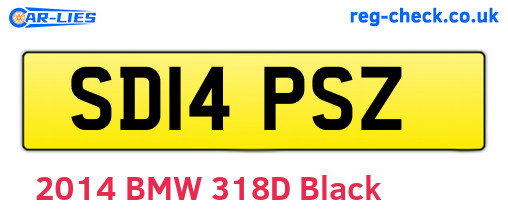SD14PSZ are the vehicle registration plates.