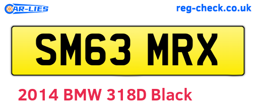 SM63MRX are the vehicle registration plates.