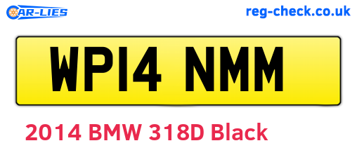 WP14NMM are the vehicle registration plates.
