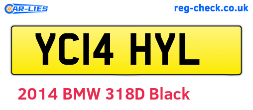 YC14HYL are the vehicle registration plates.