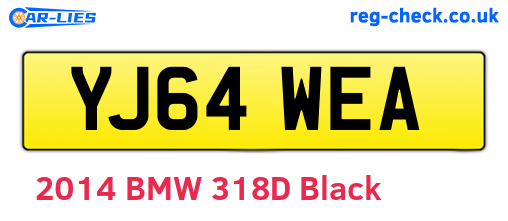 YJ64WEA are the vehicle registration plates.