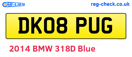 DK08PUG are the vehicle registration plates.
