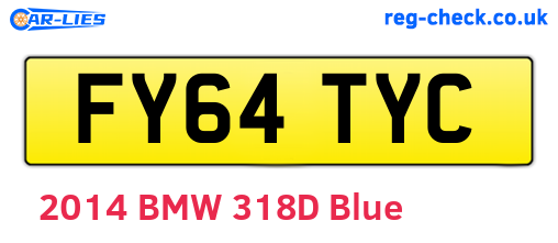 FY64TYC are the vehicle registration plates.