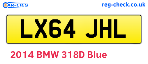 LX64JHL are the vehicle registration plates.