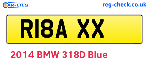 R18AXX are the vehicle registration plates.