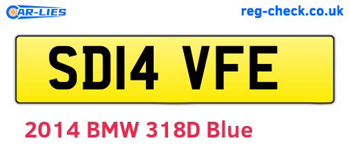 SD14VFE are the vehicle registration plates.