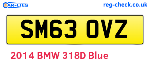 SM63OVZ are the vehicle registration plates.