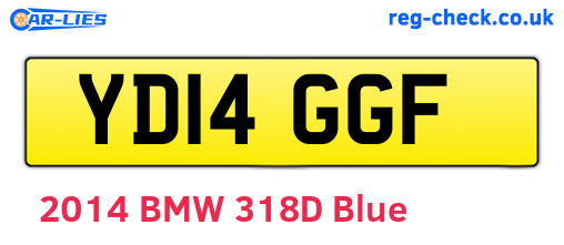 YD14GGF are the vehicle registration plates.