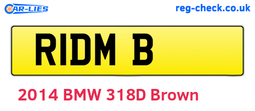 R1DMB are the vehicle registration plates.