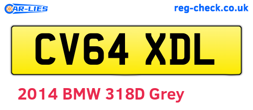 CV64XDL are the vehicle registration plates.