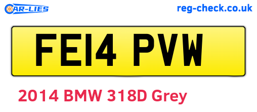 FE14PVW are the vehicle registration plates.