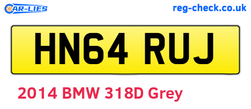 HN64RUJ are the vehicle registration plates.