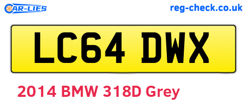 LC64DWX are the vehicle registration plates.