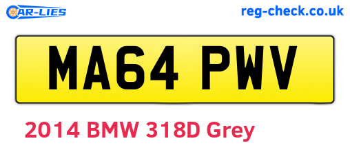 MA64PWV are the vehicle registration plates.