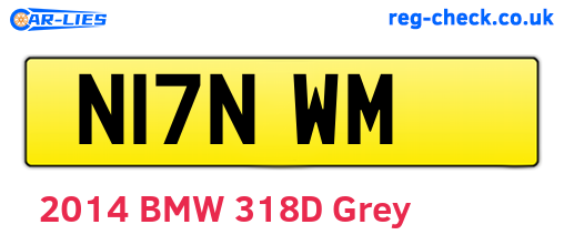 N17NWM are the vehicle registration plates.