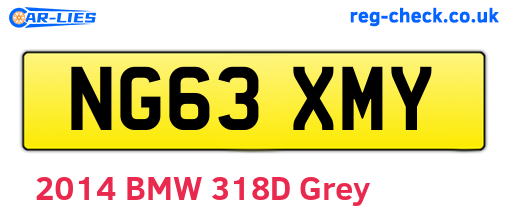 NG63XMY are the vehicle registration plates.