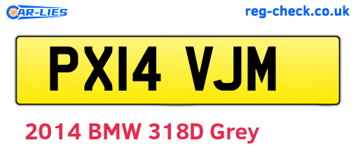 PX14VJM are the vehicle registration plates.