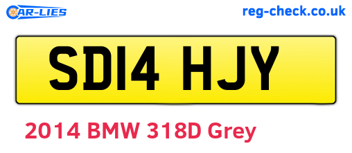 SD14HJY are the vehicle registration plates.