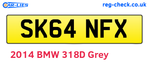 SK64NFX are the vehicle registration plates.