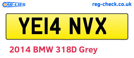 YE14NVX are the vehicle registration plates.