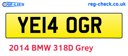 YE14OGR are the vehicle registration plates.