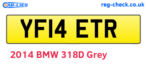 YF14ETR are the vehicle registration plates.