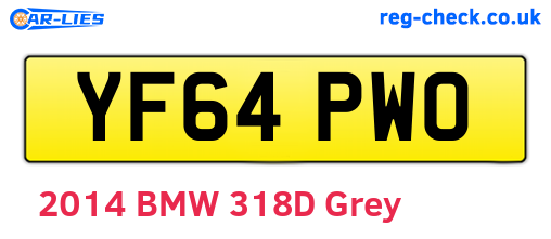 YF64PWO are the vehicle registration plates.