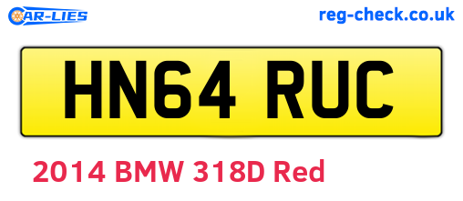 HN64RUC are the vehicle registration plates.
