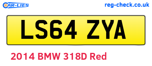 LS64ZYA are the vehicle registration plates.
