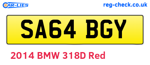 SA64BGY are the vehicle registration plates.