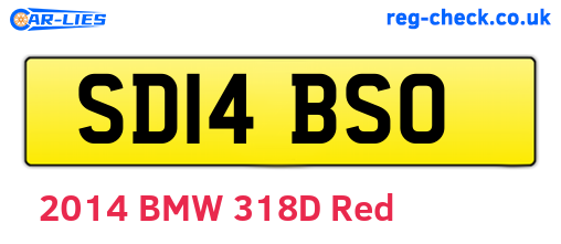 SD14BSO are the vehicle registration plates.