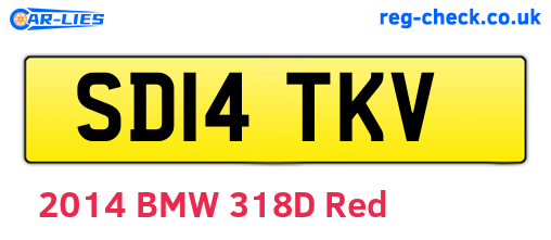 SD14TKV are the vehicle registration plates.