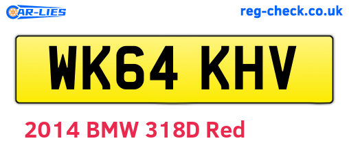 WK64KHV are the vehicle registration plates.