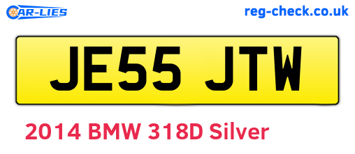 JE55JTW are the vehicle registration plates.